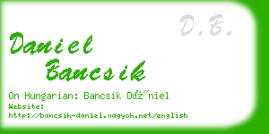 daniel bancsik business card